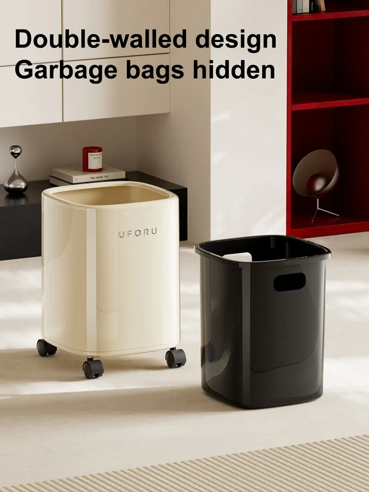 Versatile Wheeled Trash Can That S Easy Clean Ideal Home Use Perfect