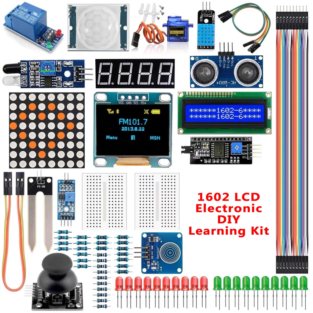 Arduino R3 Starter Kit – 1602 LCD & 0.96" OLED Display DIY Pack