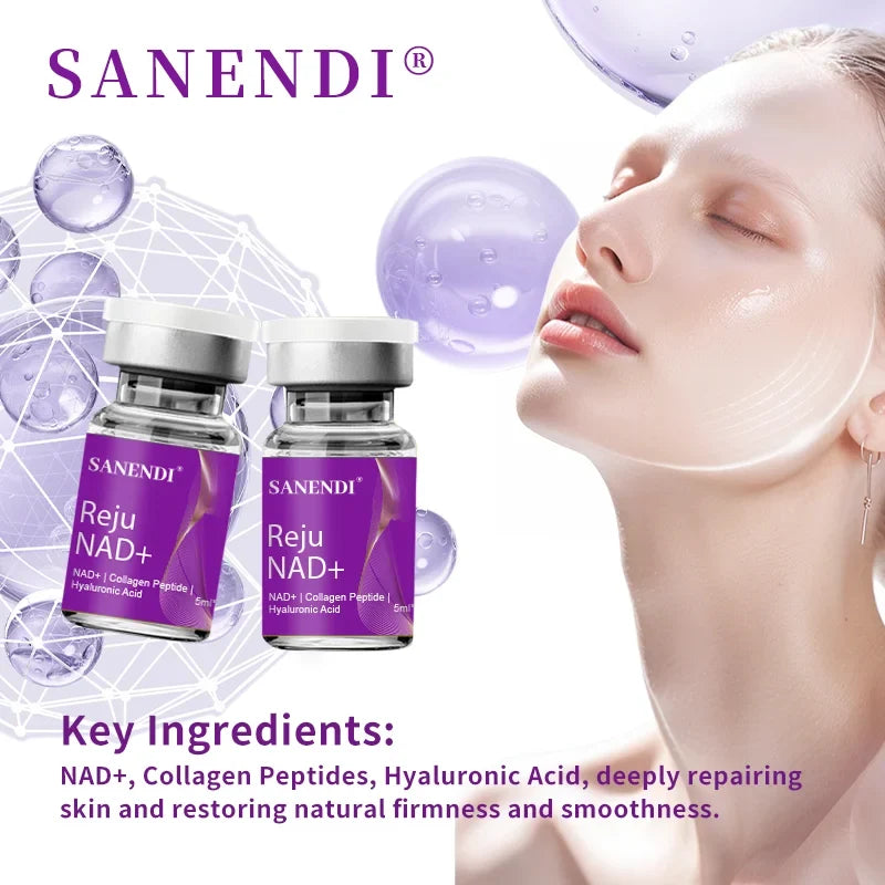 SANENDI NAD+ Serum 10 Vials – Hyaluronic Acid & Collagen Peptide