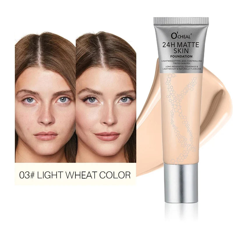 O'Cheal 6-Shade Matte Liquid Foundation & Concealer Cream 30ml