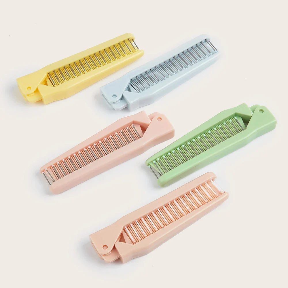 Foldable Pocket Hair Comb – Wide Tooth Travel Detangler