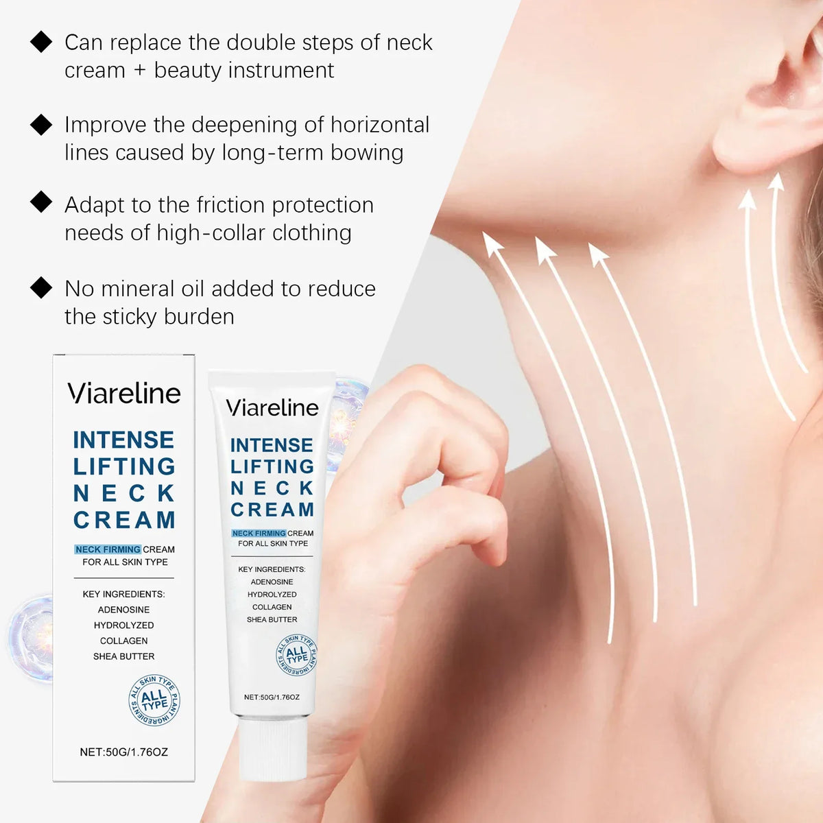Viareline Neck Firming Cream – Lifting, Tightening & Collagen