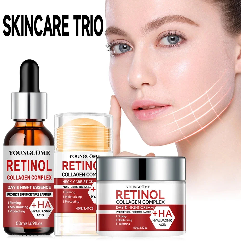 YOUNGCOME Retinol Collagen Face & Neck Skincare Set – 3 Pcs