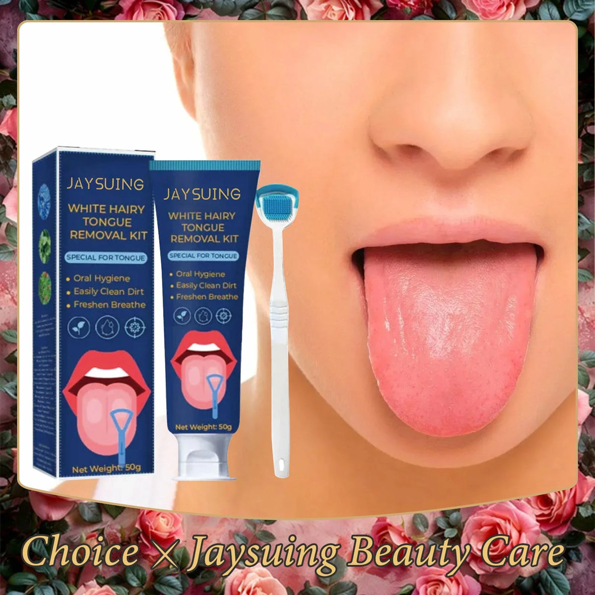 Oralhoe Tongue Cleaning Gel & Scraper – Fresh Breath 50g