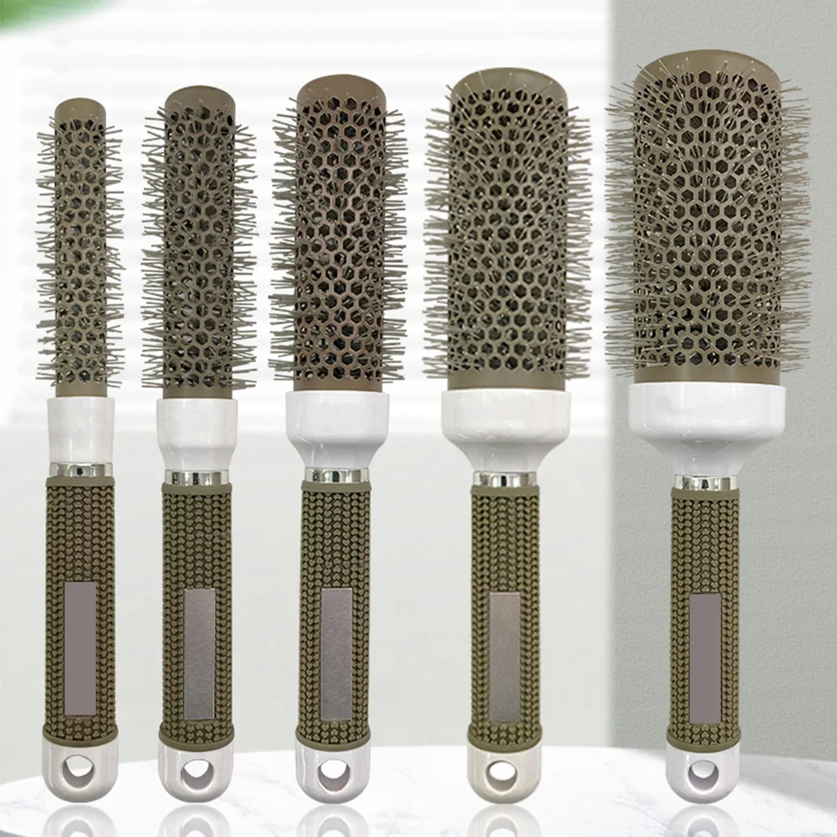 Thermal Round Barrel Hair Brush – Nylon Salon Styling Comb