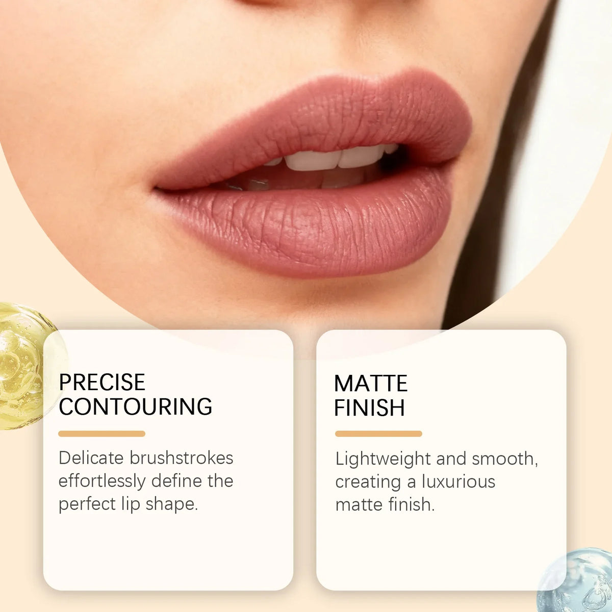 Waterproof Matte Lip Liner | Long-Lasting Nude & Pink