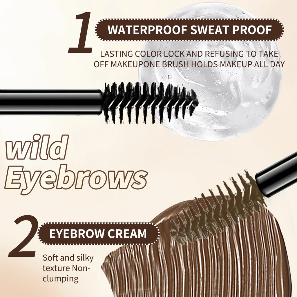 O'Cheal 2-in-1 Mascara & 3D Feathery Brow Wax Styling Duo