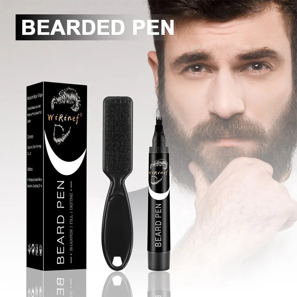 Waterproof Beard Filler Pen & Brush Set – Hair Enhancer Pencil
