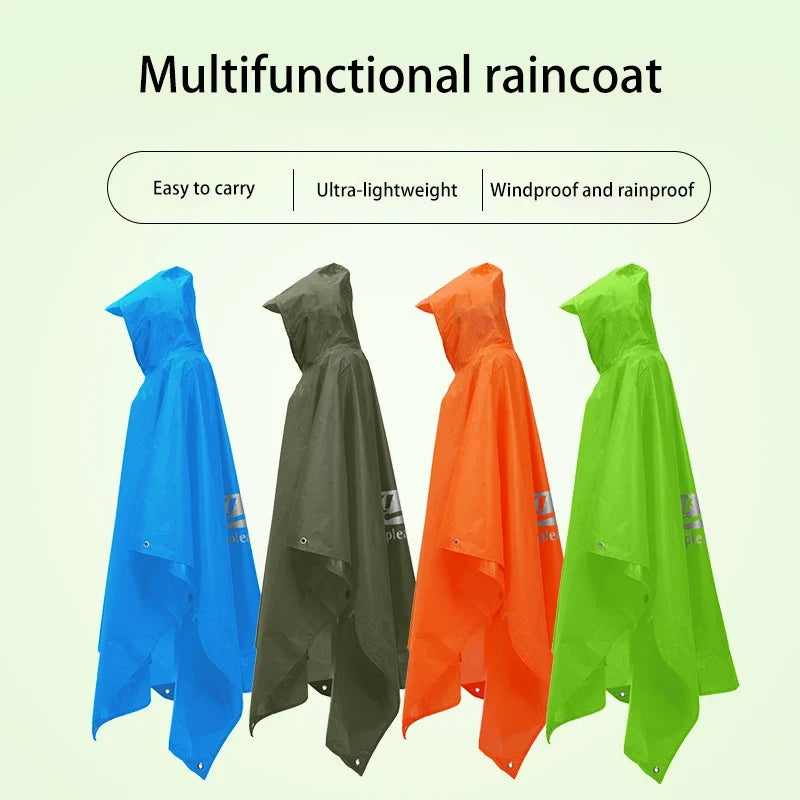 3-in-1 Waterproof Rain Poncho – Hiking, Camping & Travel