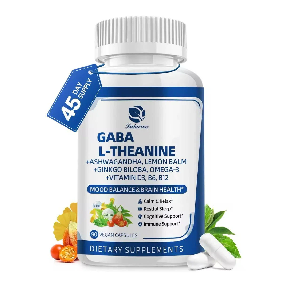 LUKAREE 10-in-1 GABA Capsules – Sleep, Mood & Focus Support