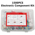 1500 Pcs Electronic Components Kit – LEDs, Resistors & Capacitors