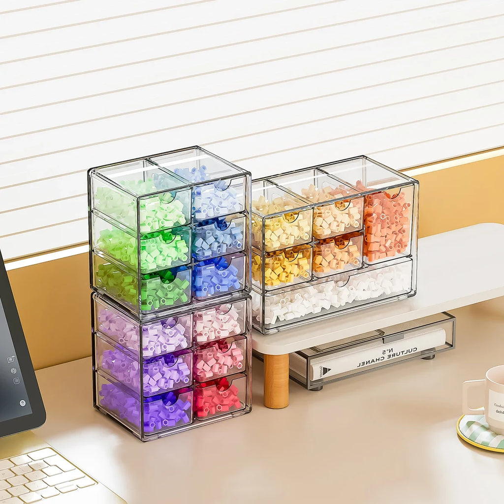 Acrylic Organizer 6 Drawers Clear Storage Office Supplies Desk