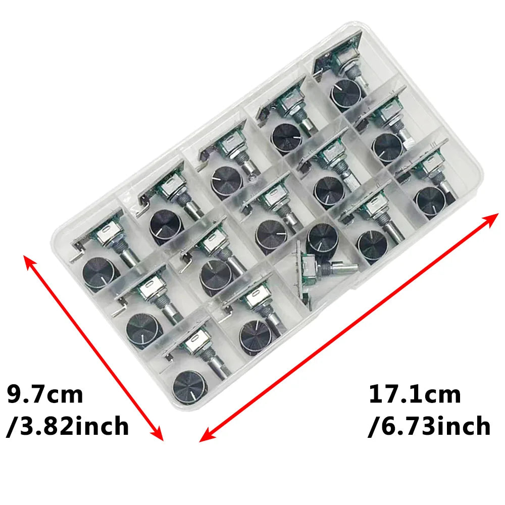 15PCS KY-040 Rotary Encoder Module Kit with Knob Caps – Arduino