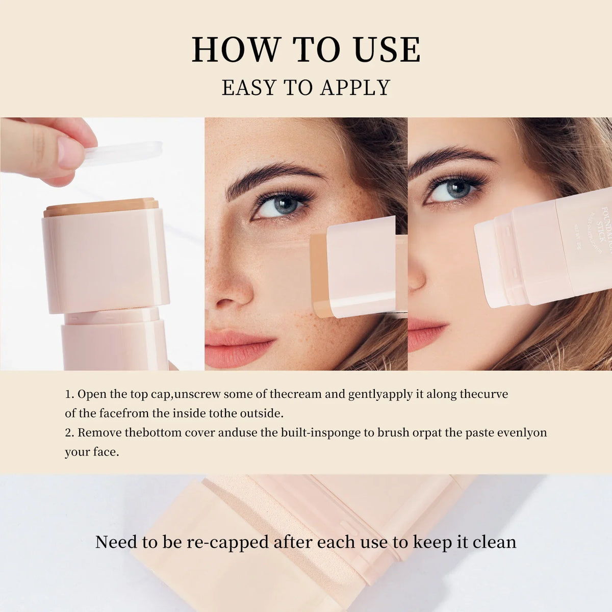 O'Cheal 2-in-1 Concealer Foundation Stick – Matte Waterproof