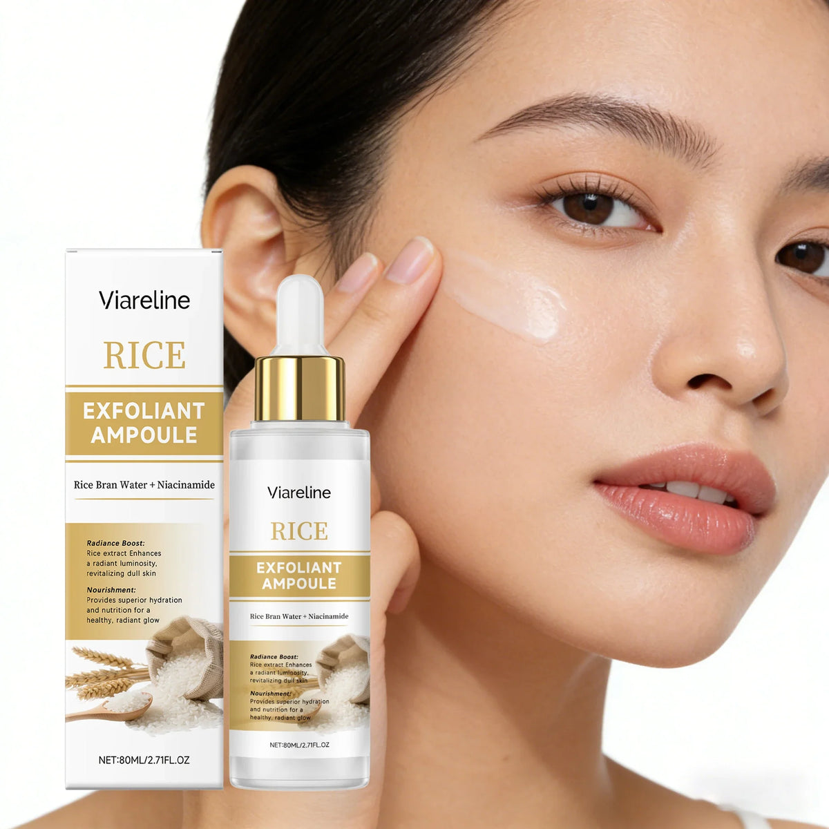 Viareline Rice Bran Facial Exfoliating Serum 80ml – Pore Refining