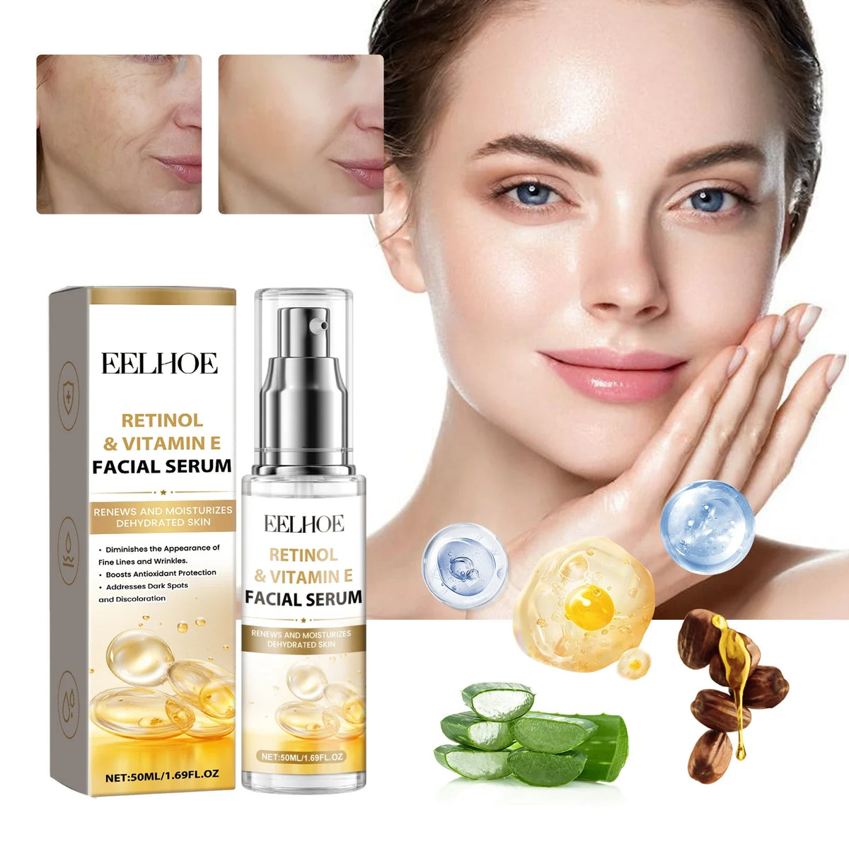 Retinol Night Face Serum 50ml – Anti-Aging & Moisturizing