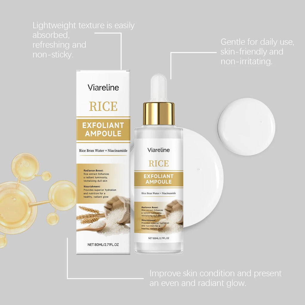 Viareline Rice Bran Facial Exfoliating Serum 80ml – Pore Refining