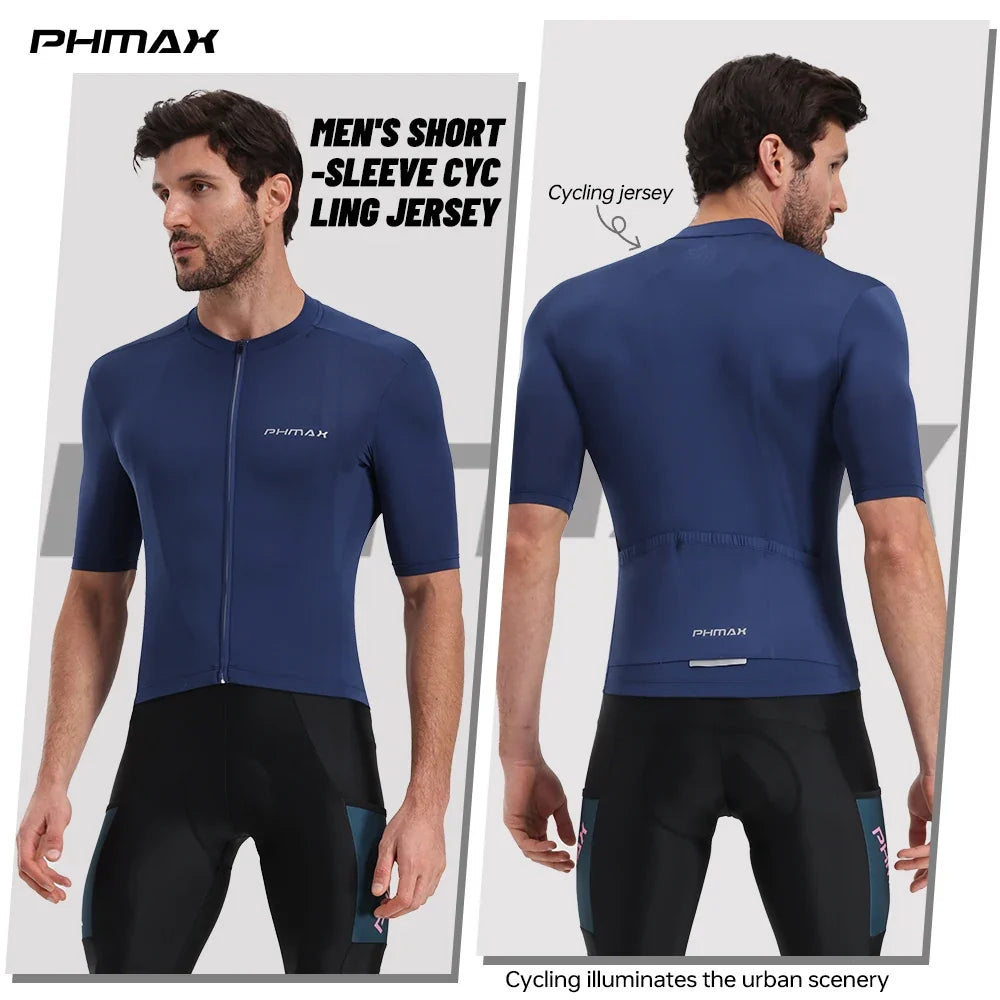 PHMAX Men's Short Sleeve Cycling Jersey – MTB & Road Bike
