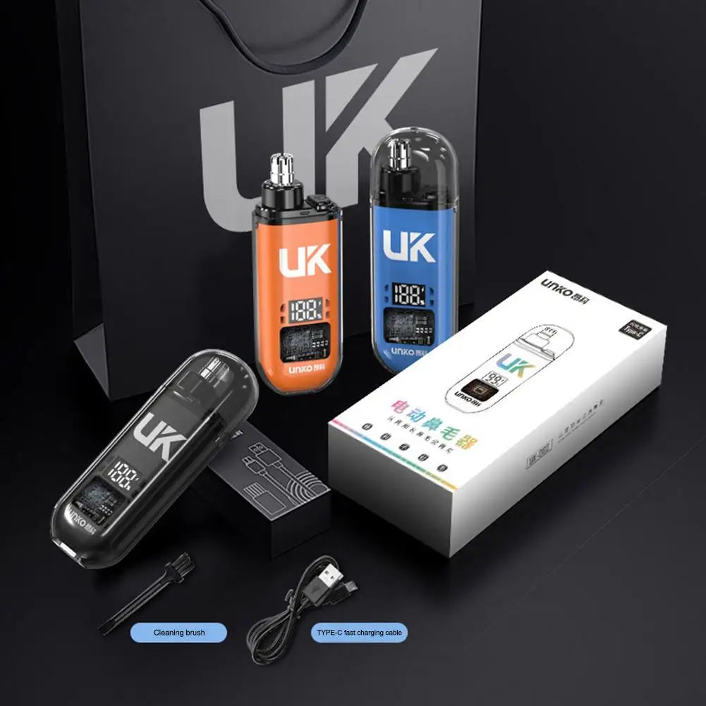 Smart Digital Display Nose Hair Trimmer Men USB Rechargeable Painless