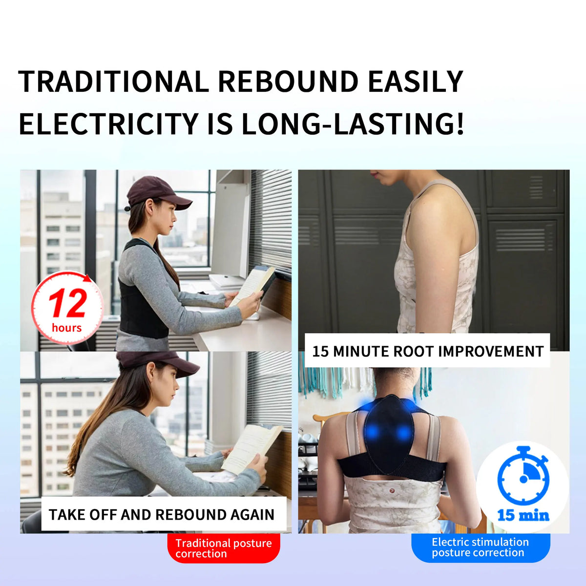 EMS Microcurrent Back Massager & Posture Corrector | Lumbar Relief
