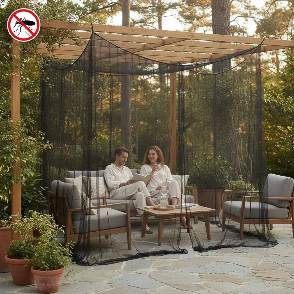 Outdoor Mosquito Net Gazebo Patio Garden Large Mesh Canopy Tent