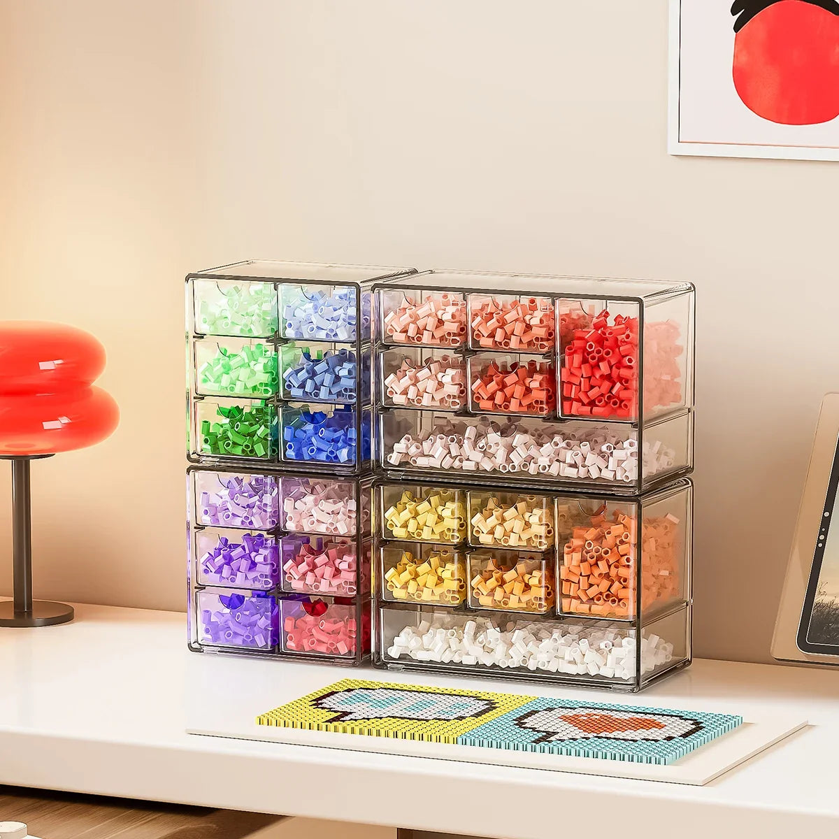 Acrylic Organizer 6 Drawers Clear Storage Office Supplies Desk