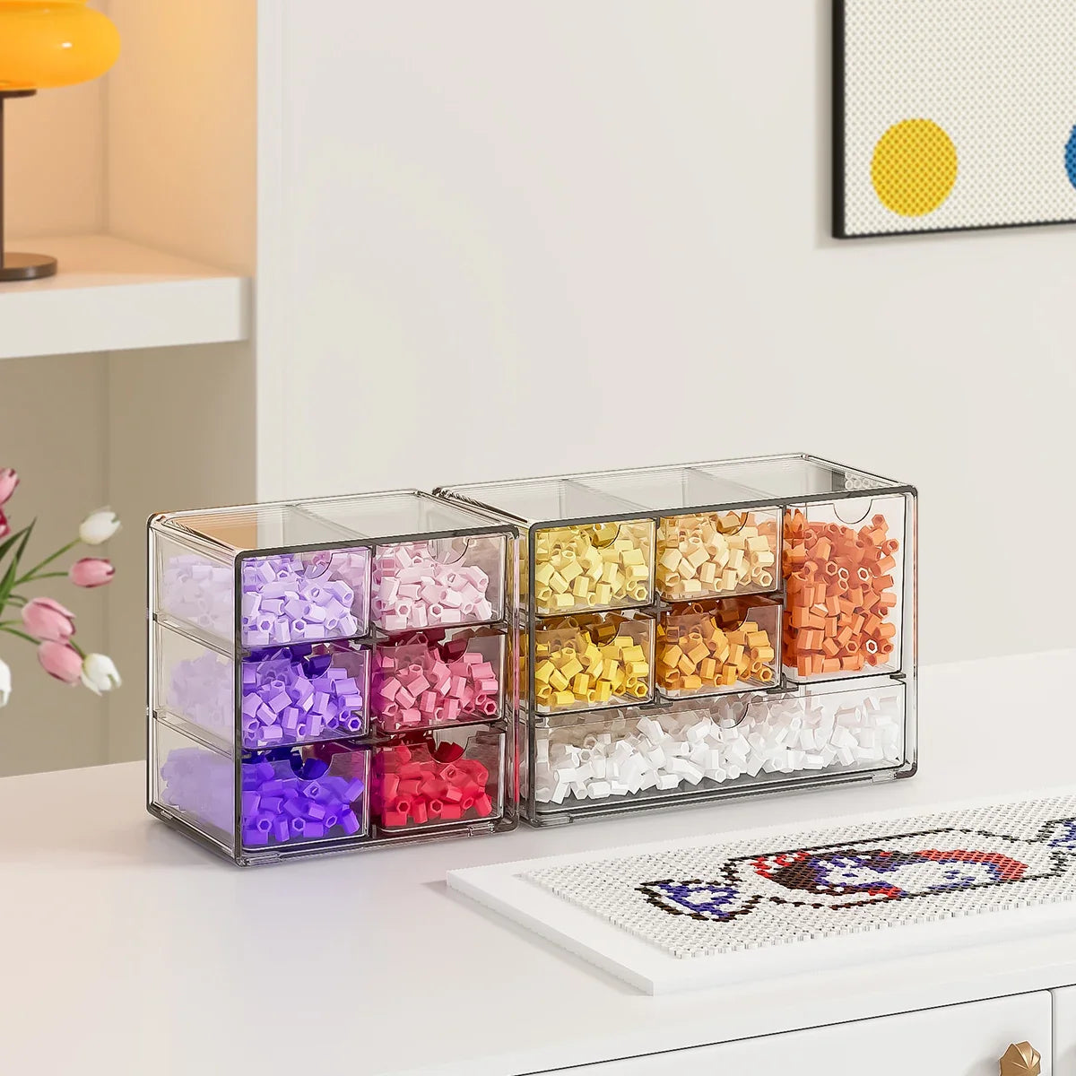Acrylic Organizer 6 Drawers Clear Storage Office Supplies Desk