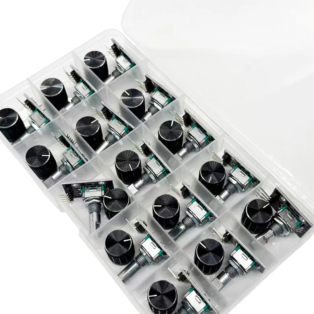 15PCS KY-040 Rotary Encoder Module Kit with Knob Caps – Arduino