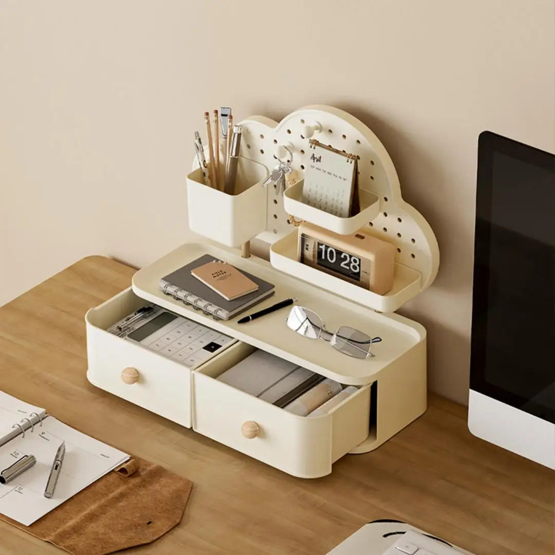 Desk Organizer Cloud-shaped Multi-compartment Expandable Plastic