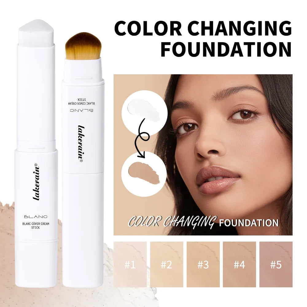 Lakerain Color-Changing Foundation Stick | Full Coverage Matte