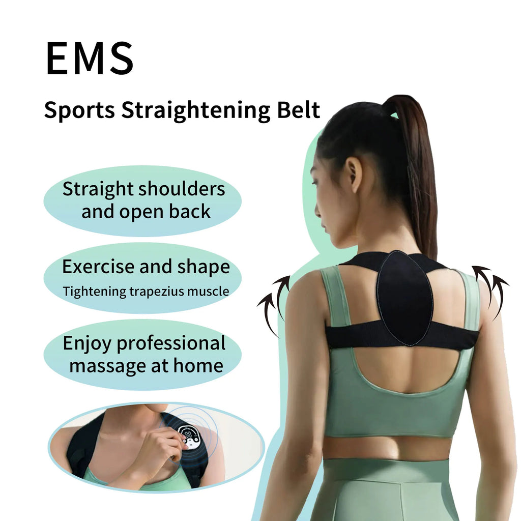 EMS Microcurrent Back Massager & Posture Corrector | Lumbar Relief