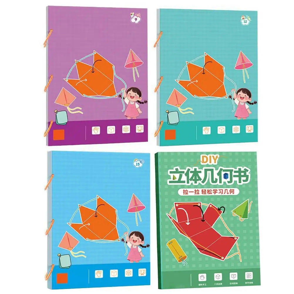 3D Geometry Quiet Book – Montessori Math Learning Kit for Kids