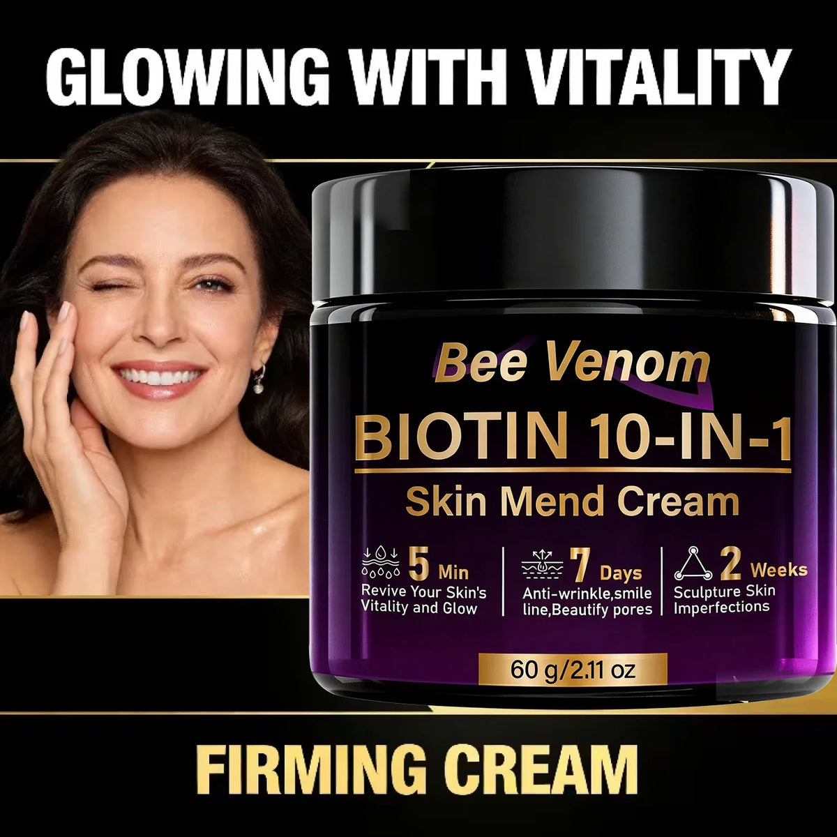 Bee Venom Biotin 10-in-1 Anti-Aging & Firming Skin Cream 60g