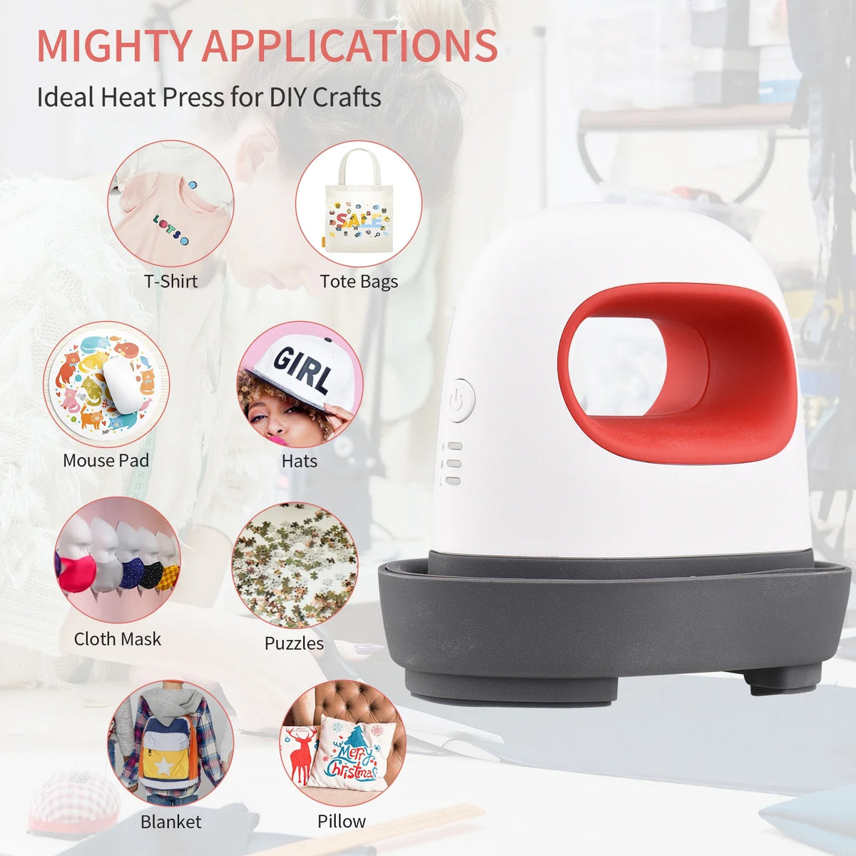 Mini Heat Press Machine | Portable DIY T-Shirt Transfer Iron