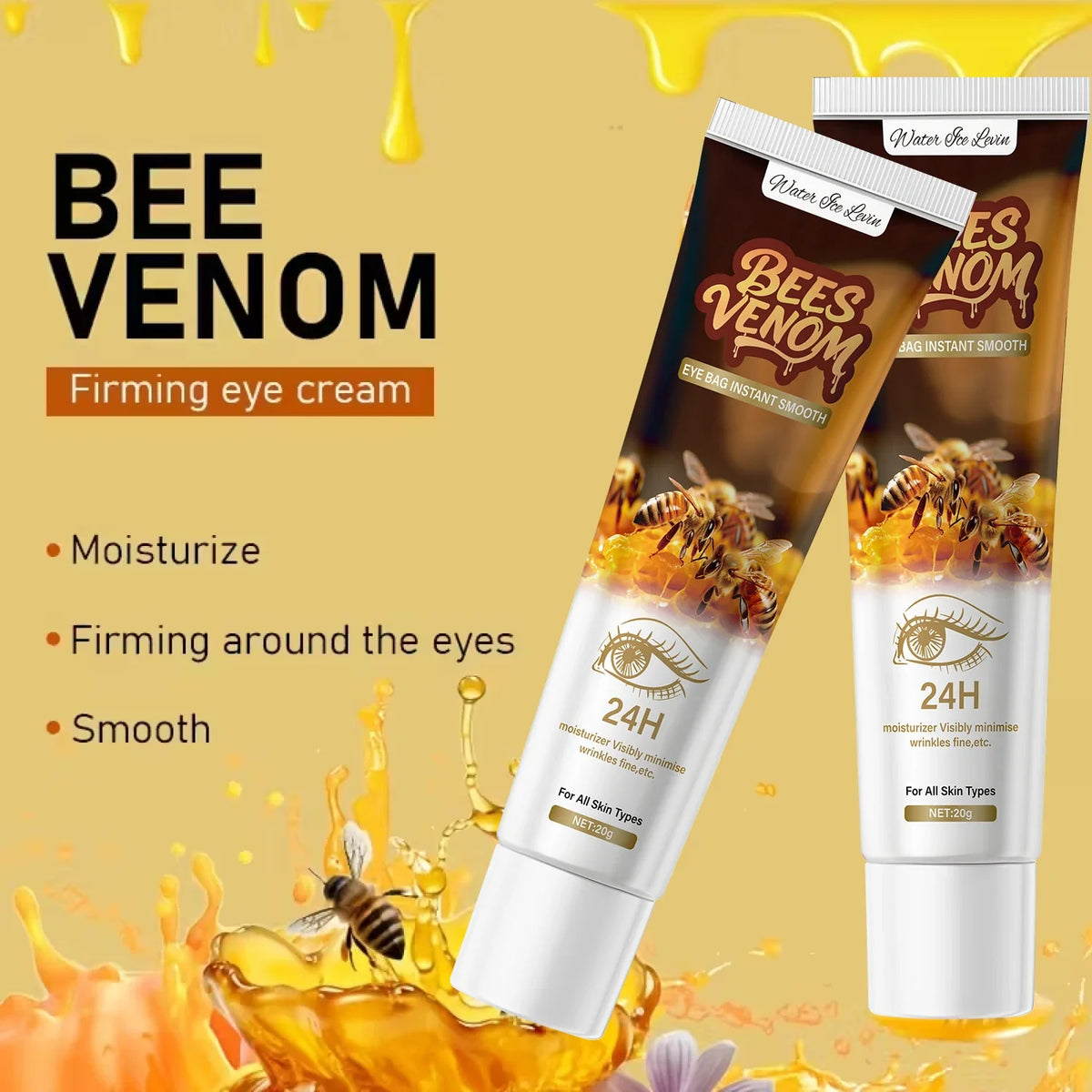 Bee Venom Eye Cream – Hyaluronic Acid & Collagen | 20g