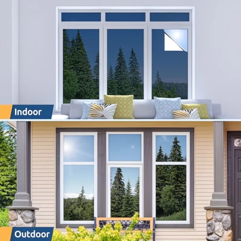 One-Way Privacy Window Film – UV & Heat Blocking, No-Glue