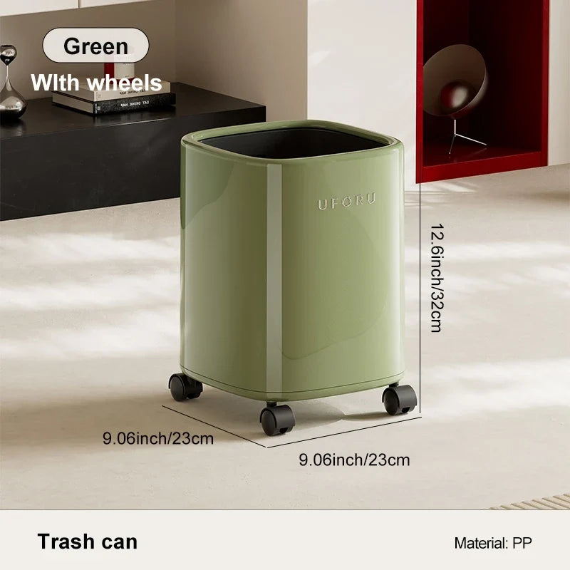 Versatile Wheeled Trash Can That S Easy Clean Ideal Home Use Perfect
