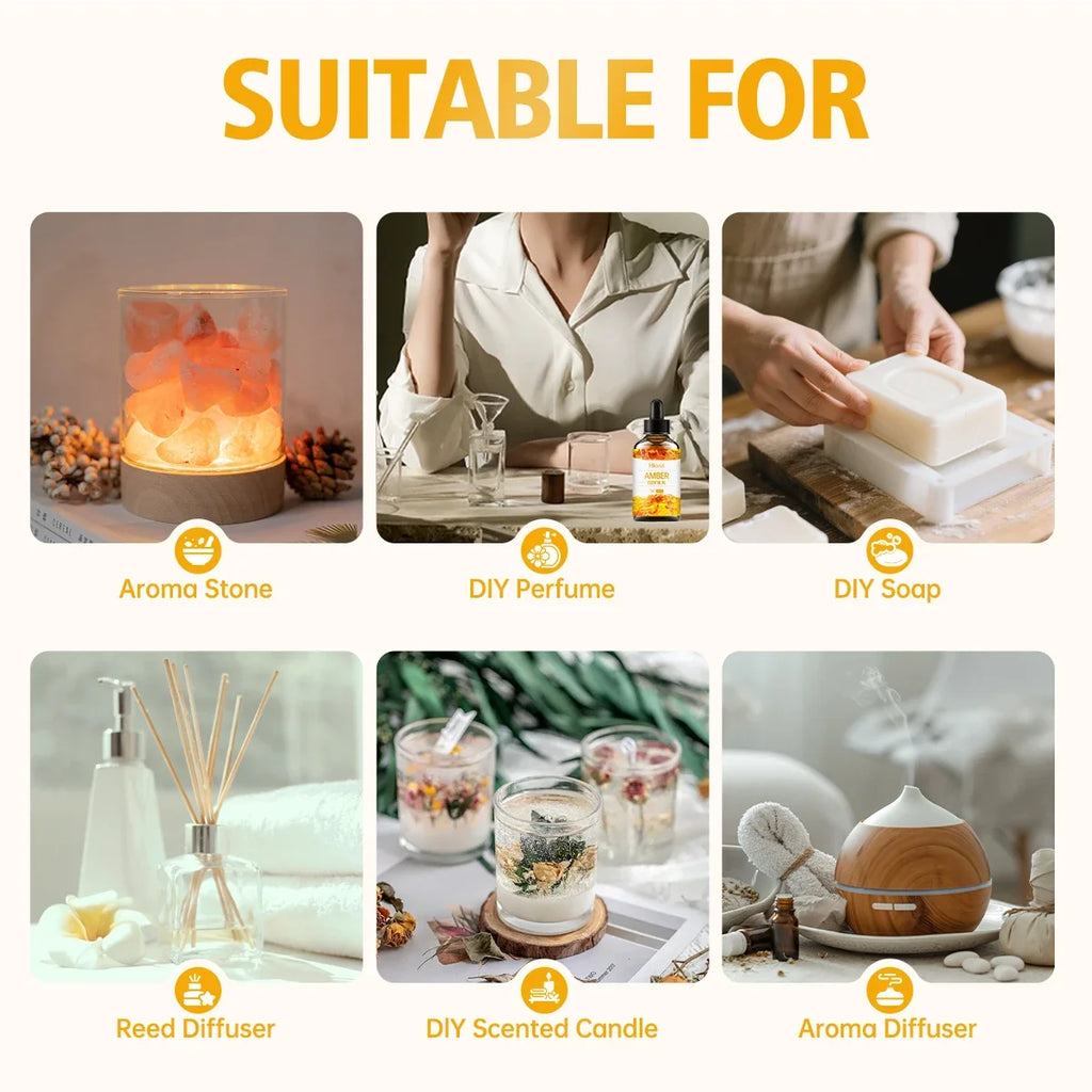 Hllozzi Amber Essential Oil – Massage, Hair Care & Diffuser