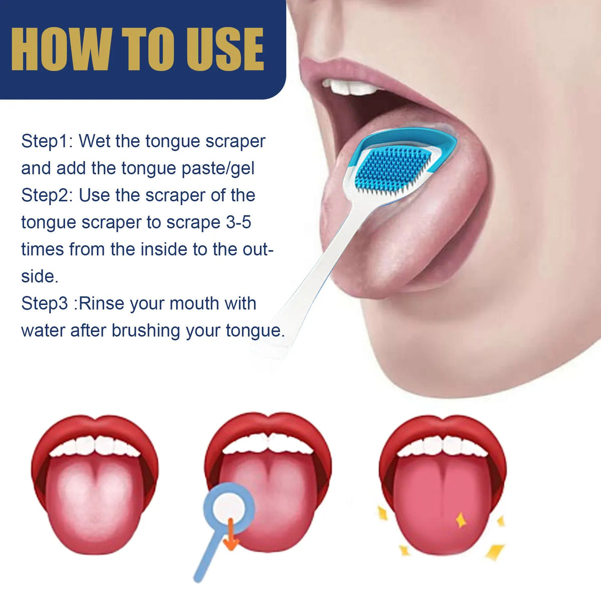 Oralhoe Tongue Cleaning Gel & Scraper – Fresh Breath 50g