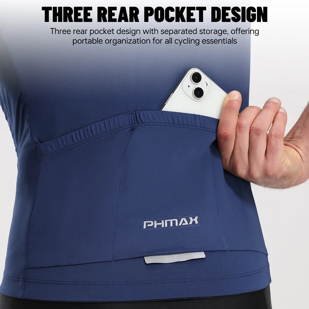 PHMAX Men's Short Sleeve Cycling Jersey – MTB & Road Bike