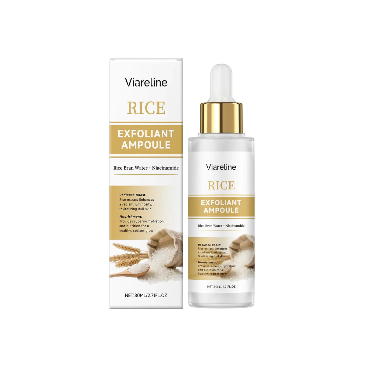 Viareline Rice Bran Facial Exfoliating Serum 80ml – Pore Refining