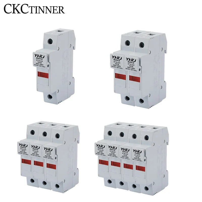 RT18-32X DIN Rail Fuse Holder 1P–4P 500V 10×38mm | CE Certified