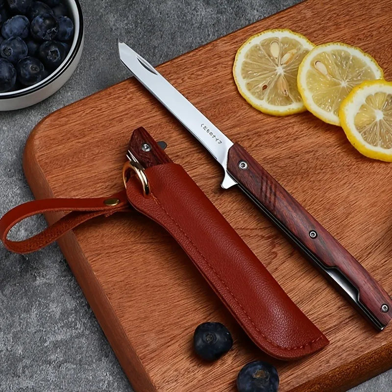 PLYS Folding Pocket Knife – Carving & Paring Knife with Holster
