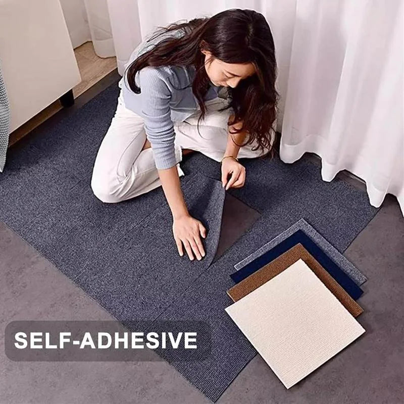 Self-Adhesive Carpet Tiles 30x30cm – Non-Slip Floor Mat Stickers