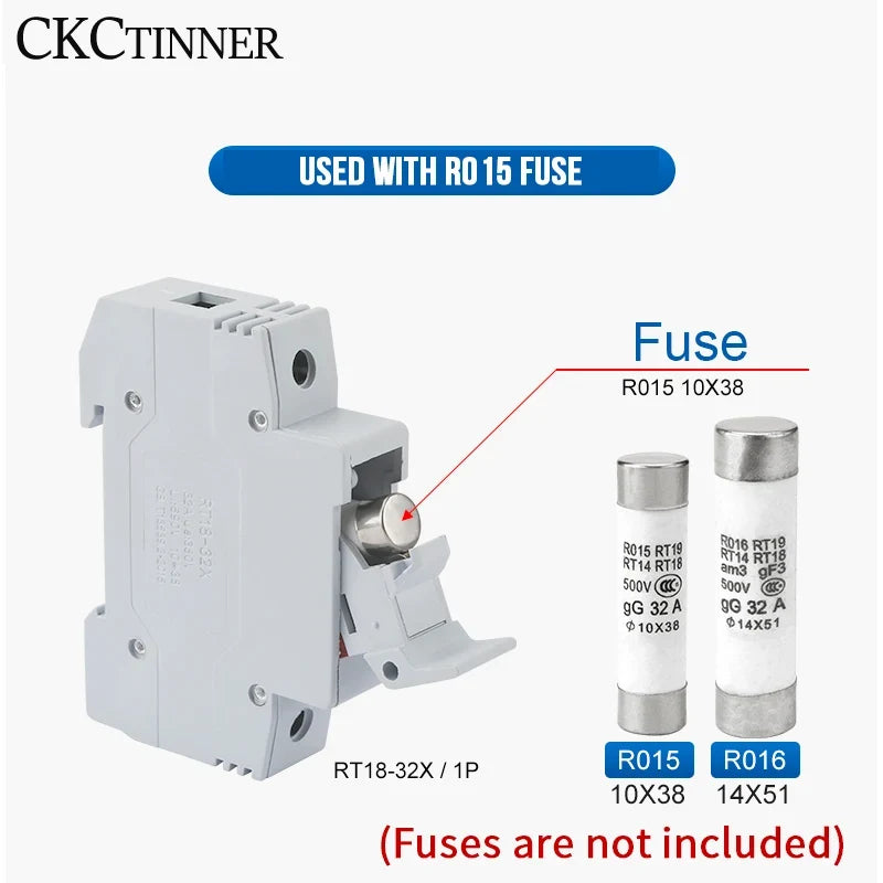 RT18-32X DIN Rail Fuse Holder 1P–4P 500V 10×38mm | CE Certified