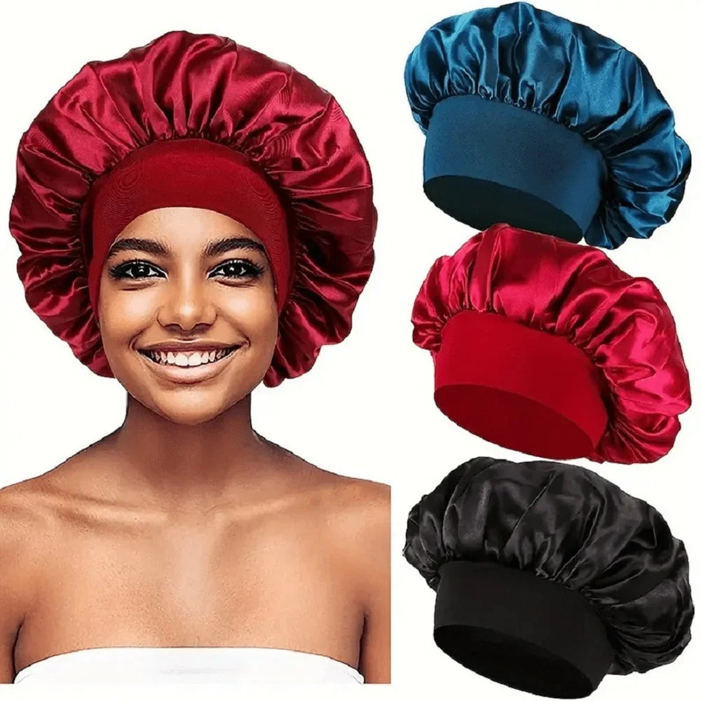 Satin Sleep Hair Bonnet Cap – Frizz-Free Night Cap for Women