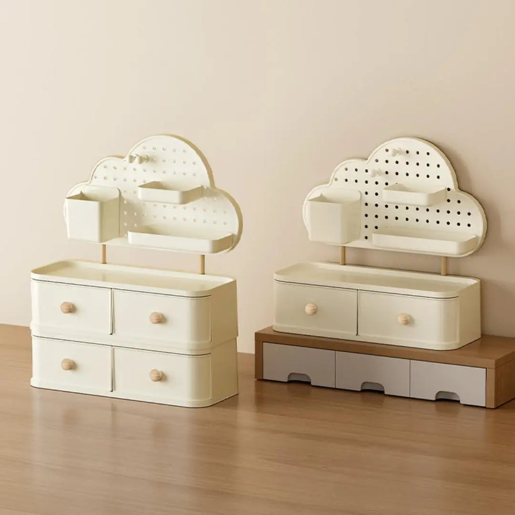 Desk Organizer Cloud-shaped Multi-compartment Expandable Plastic