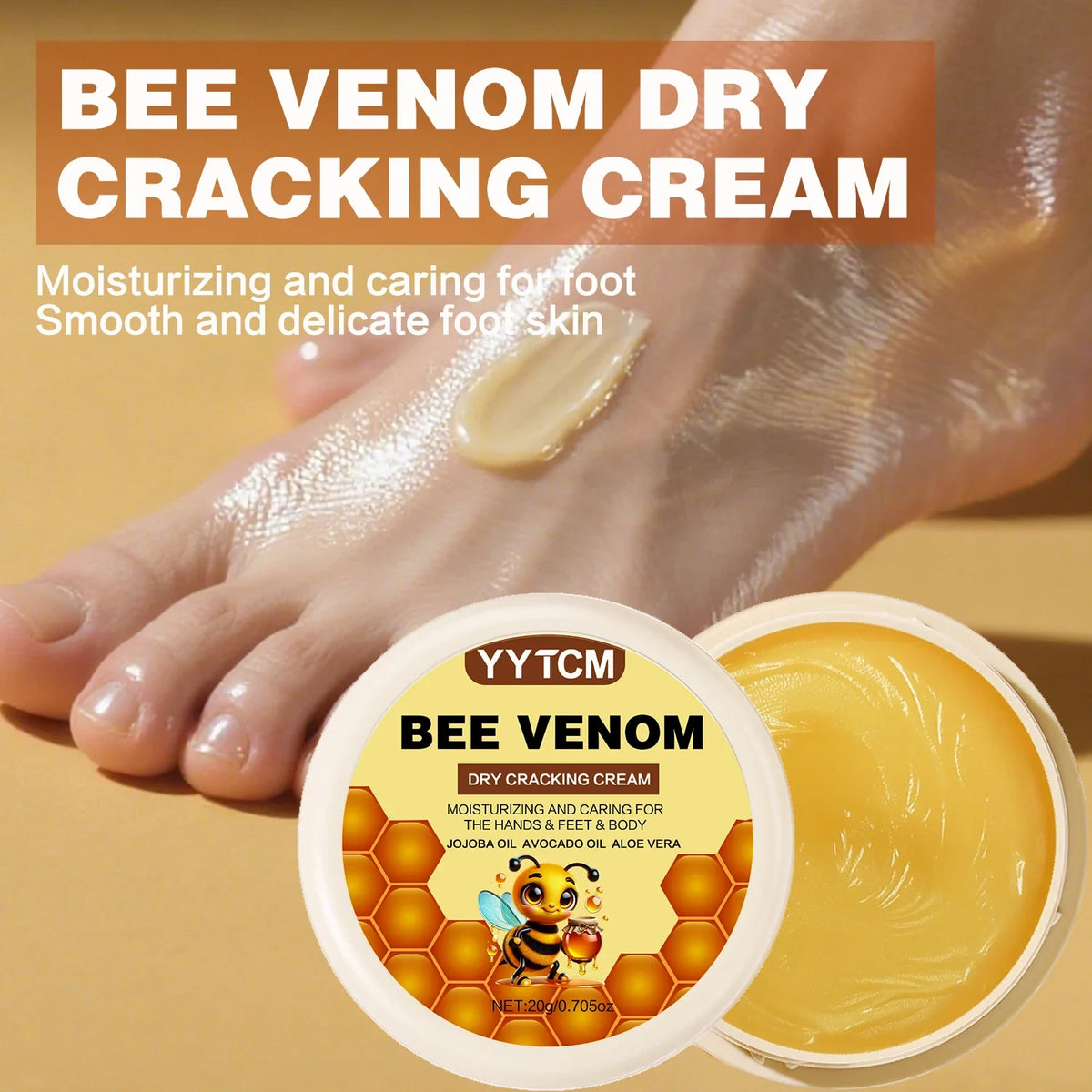 Bee Venom Foot Cream – Deep Hydrating Moisturizer 20g