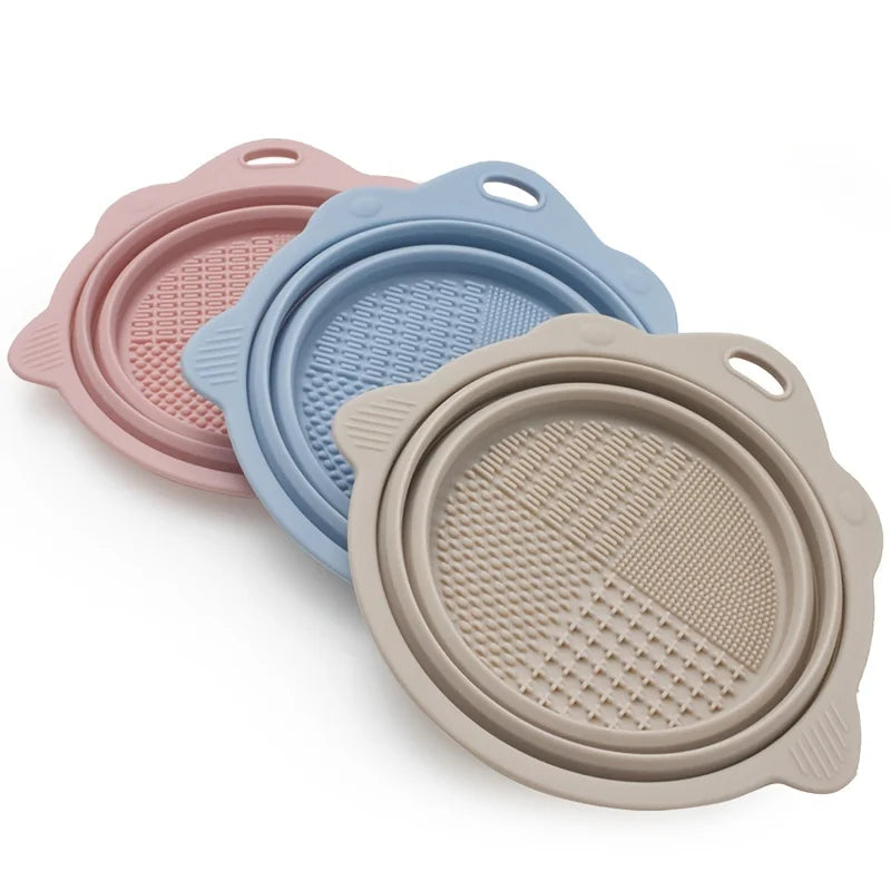 Silicone Makeup Brush Cleaner Bowl & Tool Set | Wet & Dry