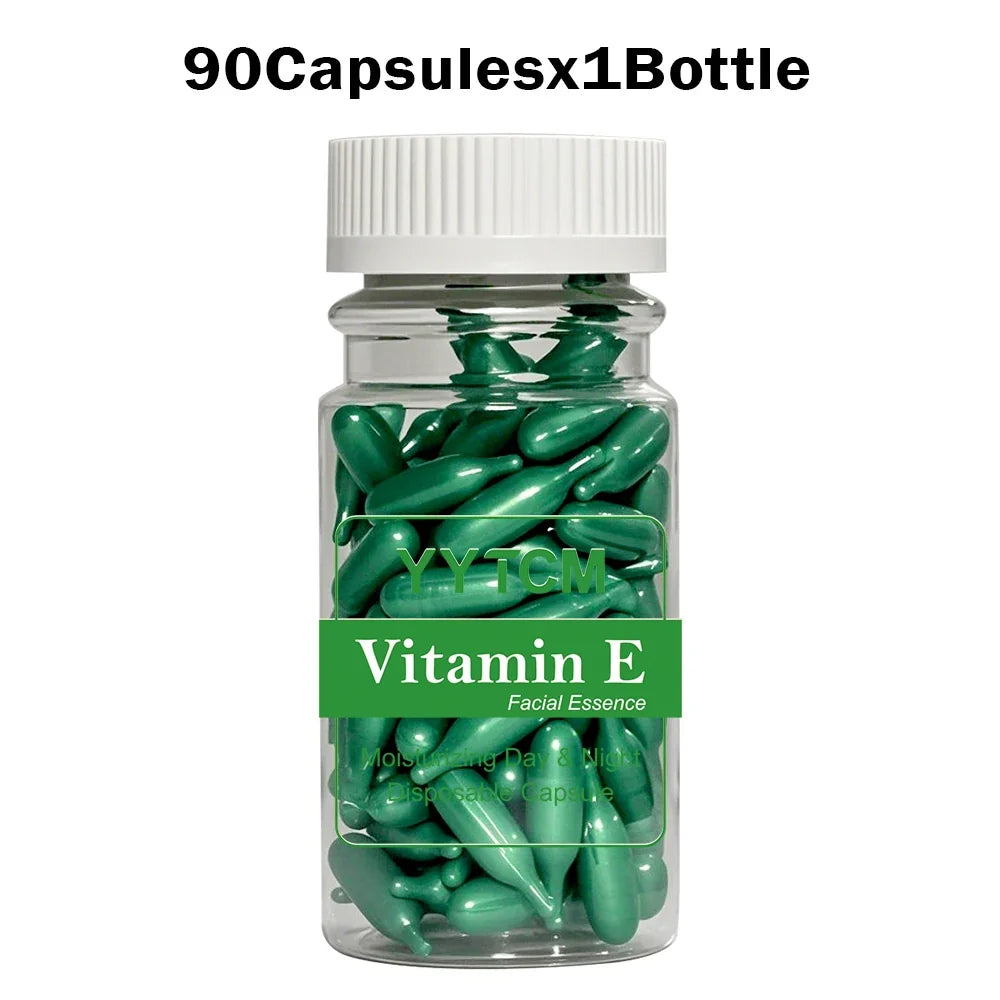 Vitamin E Serum Capsules – Hydrating Facial Oil | 90 Count